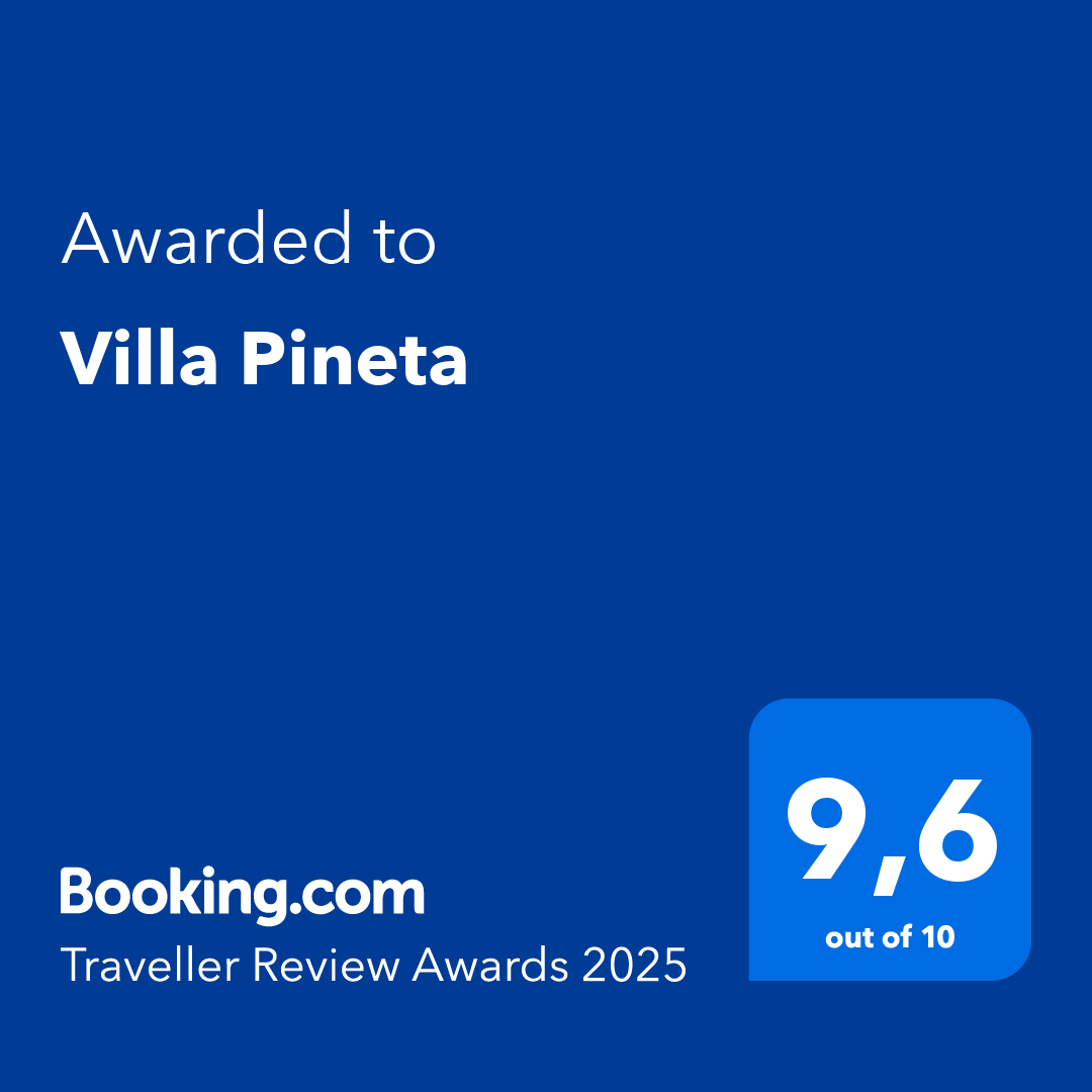 Booking.com Traveller Review Award 9.6 for Villa Pineta