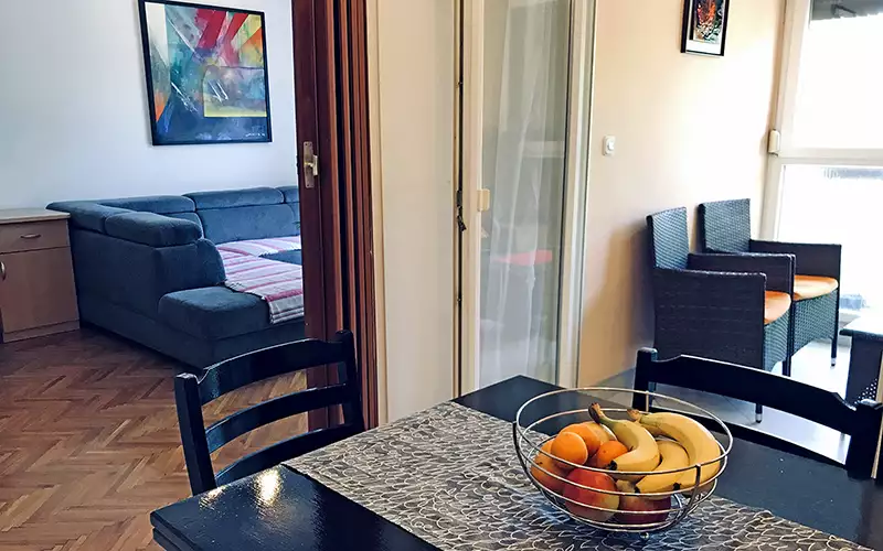 Dining room, living room & balcony